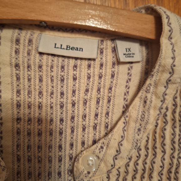 L.L. BEAN 100% Cotton Flannel Scotch Plaid Nightgown FARMHOUSE 1X Ladies Country - Picture 2 of 5